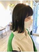 プツッと外ハネ×暗髪color