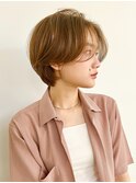 ショートヘア　ワンカールパーマ　丸みショート　原宿　表参道