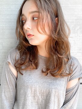 レクタ(RECTA) 斜めバングレージュカラーデザインカラーシルキーベージュボブ4