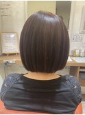 小顔補正立体カット×ナチュラル丸みボブ 10代20代30代40代50代