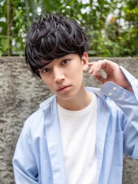 ハバナ 渋谷(HAVANA) アッシュブラック/束感マッシュパーマ/刈り上げ/ツーブロック