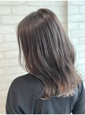 プラチナグレージュ/グレージュ/韓国/ミディアムヘアー