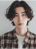 【heel仙川】上杉秀明 センターパートミディア ムウルフ