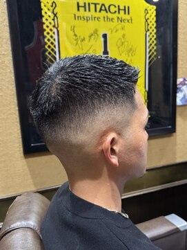 ヒロギンザバーバーショップ 大宮店(HIRO GINZA BARBER SHOP) ハイスキンフェードフェザーアップ/大宮/バーバー/メンズカット