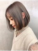 【ROSE】ボブ＿グレージュ＿ブリーチ＿前髪