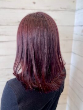 ディアーバイラポールヘア(Dear by RAPPORT HAIR) ワインレッド×ミディアム