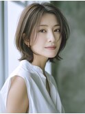☆ホワイトグレージュミニウルフデジタルパーマチェリーブラウン