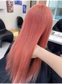 くびれヘア/アプリコットオレンジ/夏のヘアアレンジ/渋谷