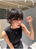 マッシュショート/ニュアンスパーマ/ショートパーマ/緩めパーマ