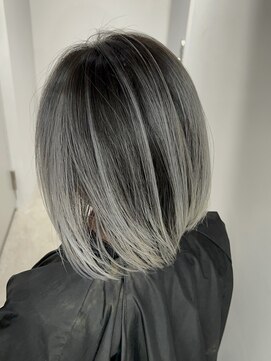 リグ 横浜(Lig.) エアタッチバレイヤージュオリーブグレーブリーチダブルカラー