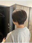 スッキリショート×柔らかべージュブラウン