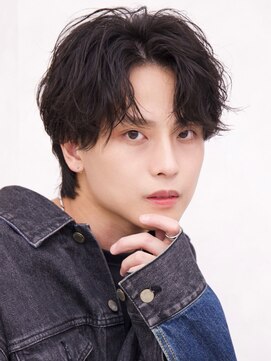 ルーシー 渋谷(LUCEY) センターパートフェザーパーマシャドウパーマメンズパーマ