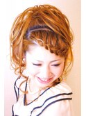 ブリエ☆結婚式スタイル☆前髪編みこみ　ゆるゆるアップ