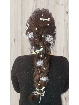 ハナココ 水戸店(hana Coco) 崩れない編み下ろし★ 結婚式 二次会 お呼ばれヘア ドレス 水戸