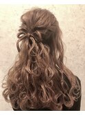 ＊ヘアリボンハーフアップ