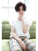 センターパート大人ショート