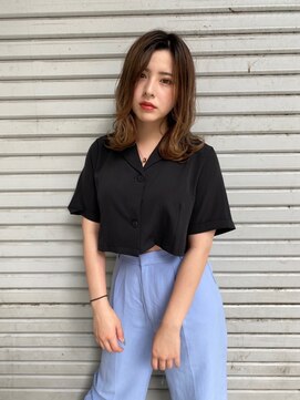 リアイス(Re:ICE) ミニウルフ/くすみブルー/流れるレイヤー/インナーハイライト