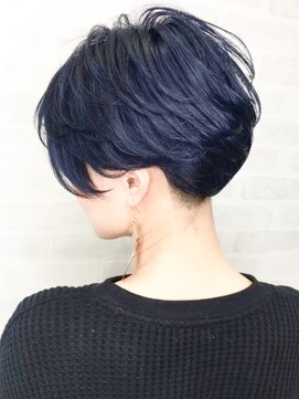 アヴァンス セブンパーク天美 松原店(AVANCE.) 【AVANCE】レディースツーブロックショート☆くすみブルー