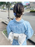 シニヨン 着物アレンジ