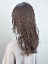 ブラウンベージュ_グレージュカラーボブウルフ_ba419621