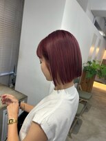 ニカ 溝の口(NICA)&nbsp;ピンクチェリー×切りっぱなしボブ＊【NICA　溝の口店】