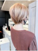 福山Caary20代30代小顔補正立体カットショートヘア.ショートボブ
