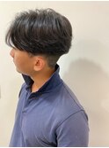 メンズパーマ センターパート