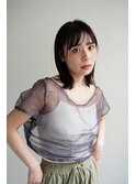 黒髪ロング/グレーベージュ/レイヤーロング/新宿駅