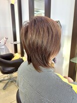 ヘアアーク(HAIR arc) ショートレイヤー#ピンクベージュ#明るい白髪染め#