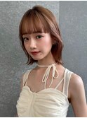 くびれミルクティーベージュボブスタイル (新潟/万代)