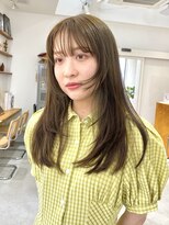 オーリーエトワ 御器所(oorry.etwa) 【OORRY.etwa】レイヤーカット×オリーブベージュ