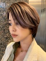 ウィルゴ(VIRGO) 40代50代60代大人ショートボブ/白髪ぼかしハイライト