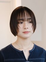 ミーム 原宿 表参道(meme)&nbsp;ぷつっと前上がりボブ×顔周りレイヤー