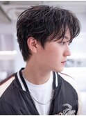 ソフトツーブロック/刈り上げ/センターパート/ツイスト/ビジネス