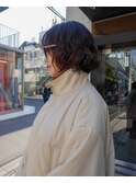△大人可愛い癖毛風ボブパーマミディアムパーマグランジパーマ