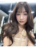 韓国ヘア　2wayバング  レイヤーカット くびれヘア  顔周り/