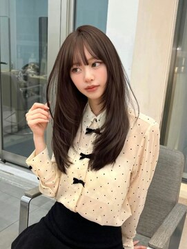 ノク(nok) 黒髪韓国ヘア_ミニウルフチェリーブラウンホワイトグレージュ