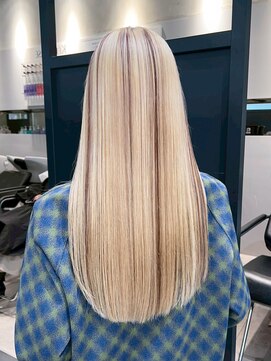 アルバム 池袋(ALBUM) ロングダブルカラーブロンドハイトーン_ba572131