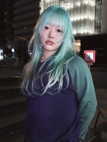 ラッドルーム(LAD ROOM.)&nbsp;レイヤーカット/ウルフカット/ペールグリーン/ケアブリーチ