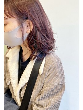 モリオフロムロンドン 大宮店(morio from London) 《大宮》ピンクブラウン×コテ風パーマ