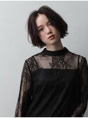 ボブ/センターパート奈良/大和西大寺駅/白髪ぼかし]