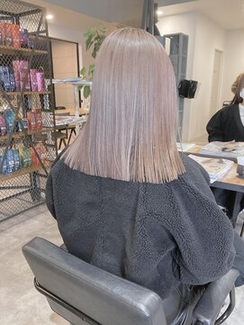 ナンバー(number+) 20代30代大人可愛いダブルカラーブリーチハイトーンカラー