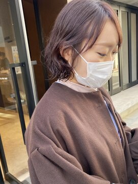 コフィー バイ メルト 吉祥寺(cofy by melt) 【三ツ井純】ラベンダーピンクブリーチなし コテ巻き風パーマ