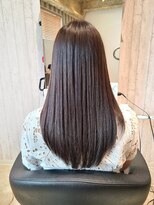 ヘアサロン フラット(hair salon flat)&nbsp;大人かわいいシースルーバング×束感ストレートロング20代30代