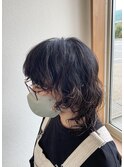 ウルフマッシュ地毛風パーマ