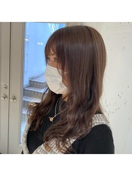 ラミ(L'ami) ゆるふわミディ/透明感ベージュブラウン/ブリーチなし