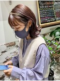 ピンクブラウンボブ
