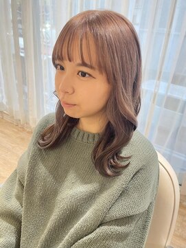 ネオリーブ チロル 横浜西口店(Neolive CiroL.) 柔らかくすみベージュ　ハイトーン　インナー　ケアブリーチ