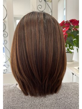 サロンドノア(Salon de NoA) ミディアムヘア×縮毛矯正