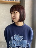 20代/30代/レッドカラー/ミニボブ